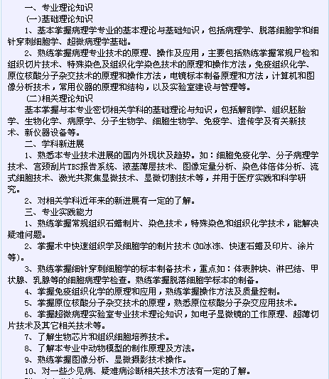 衛(wèi)生系列高級(jí)專業(yè)技術(shù)資格考試（病理學(xué)技術(shù)專業(yè)-正高級(jí)）