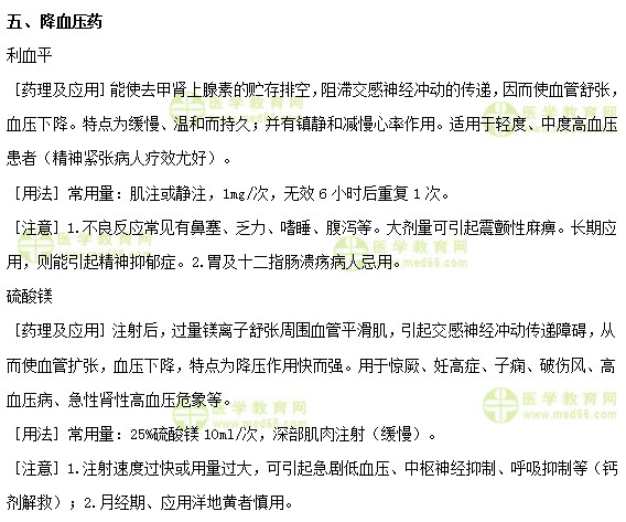 降血壓藥