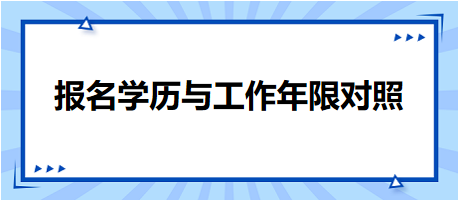 報(bào)名學(xué)歷與工作年限對(duì)照表！