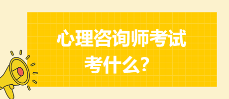 心理咨詢師考試考什么？